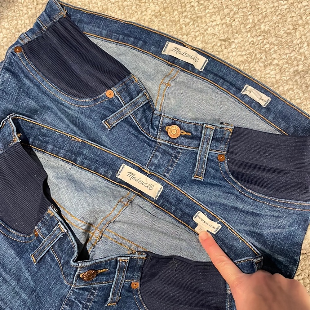 2 Pairs! MADEWELL SKINNY MATERNITY JEANS SIZE 31